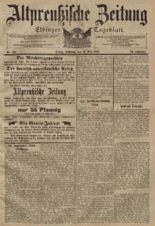 Altpreussische Zeitung, Nr. 120 Mittwoch 25 Mai 1898, 50. Jahrgang