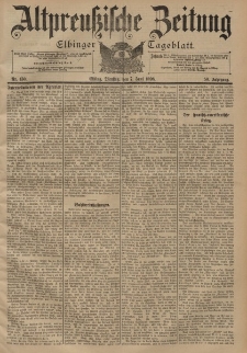 Altpreussische Zeitung, Nr. 130 Dienstag 7 Juni 1898, 50. Jahrgang