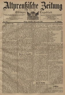 Altpreussische Zeitung, Nr. 132 Donnerstag 9 Juni 1898, 50. Jahrgang