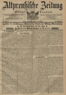 Altpreussische Zeitung, Nr. 134 Sonnabend 11 Juni 1898, 50. Jahrgang