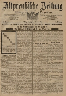 Altpreussische Zeitung, Nr. 135 Sonntag 12 Juni 1898, 50. Jahrgang