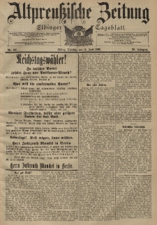 Altpreussische Zeitung, Nr. 136 Dienstag 14 Juni 1898, 50. Jahrgang