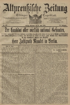 Altpreussische Zeitung, Nr. 137 Mittwoch 15 Juni 1898, 50. Jahrgang