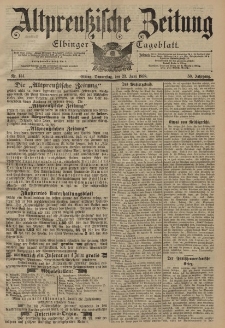 Altpreussische Zeitung, Nr. 144 Donnerstag 23 Juni 1898, 50. Jahrgang
