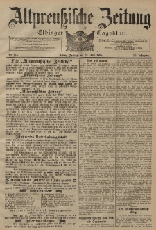 Altpreussische Zeitung, Nr. 145 Freitag 24 Juni 1898, 50. Jahrgang