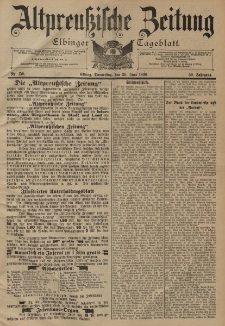 Altpreussische Zeitung, Nr. 150 Donnerstag 30 Juni 1898, 50. Jahrgang