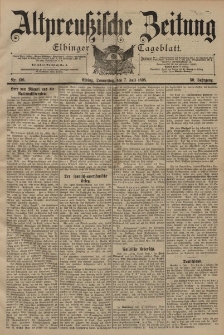 Altpreussische Zeitung, Nr. 156 Donnerstag 7 Juli 1898, 50. Jahrgang
