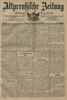 Altpreussische Zeitung, Nr. 167 Mittwoch 20 Juli 1898, 50. Jahrgang
