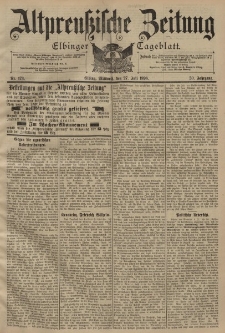 Altpreussische Zeitung, Nr. 173 Mittwoch 27 Juli 1898, 50. Jahrgang