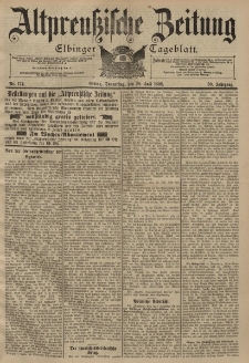 Altpreussische Zeitung, Nr. 174 Donnerstag 28 Juli 1898, 50. Jahrgang