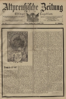 Altpreussische Zeitung, Nr. 178 Dienstag 2 August 1898, 50. Jahrgang