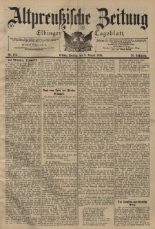 Altpreussische Zeitung, Nr. 181 Freitag 5 August 1898, 50. Jahrgang