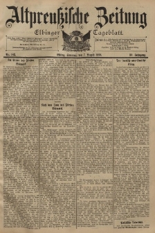 Altpreussische Zeitung, Nr. 183 Sonntag 7 August 1898, 50. Jahrgang