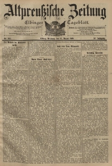 Altpreussische Zeitung, Nr. 185 Mittwoch 10 August 1898, 50. Jahrgang