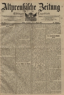 Altpreussische Zeitung, Nr. 186 Donnerstag 11 August 1898, 50. Jahrgang