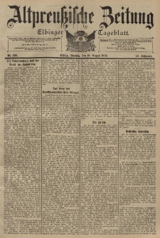 Altpreussische Zeitung, Nr. 190 Dienstag 16 August 1898, 50. Jahrgang