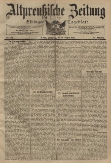 Altpreussische Zeitung, Nr. 192 Donnerstag 18 August 1898, 50. Jahrgang
