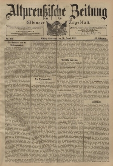 Altpreussische Zeitung, Nr. 194 Sonnabend 20 August 1898, 50. Jahrgang