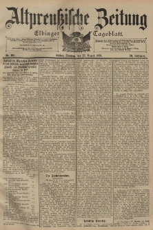 Altpreussische Zeitung, Nr. 196 Dienstag 23 August 1898, 50. Jahrgang