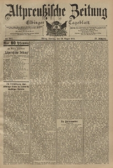 Altpreussische Zeitung, Nr. 202 Dienstag 30 August 1898, 50. Jahrgang