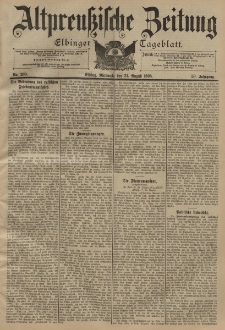 Altpreussische Zeitung, Nr. 203 Mittwoch 31 August 1898, 50. Jahrgang