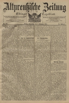 Altpreussische Zeitung, Nr. 204 Donnerstag 1 September 1898, 50. Jahrgang