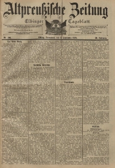 Altpreussische Zeitung, Nr. 206 Sonnabend 3 September 1898, 50. Jahrgang