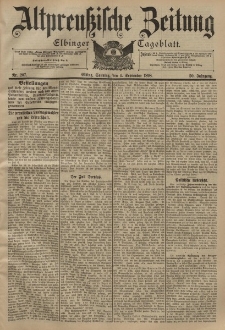 Altpreussische Zeitung, Nr. 207 Sonntag 4 September 1898, 50. Jahrgang