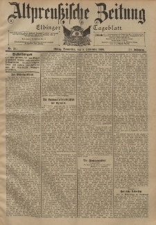 Altpreussische Zeitung, Nr. 210 Donnerstag 8 September 1898, 50. Jahrgang