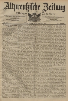 Altpreussische Zeitung, Nr. 214 Dienstag 13 September 1898, 50. Jahrgang