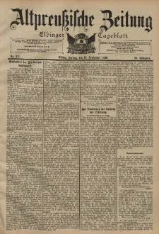 Altpreussische Zeitung, Nr. 217 Freitag 16 September 1898, 50. Jahrgang