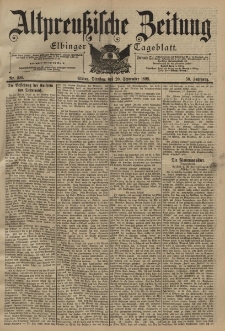 Altpreussische Zeitung, Nr. 220 Dienstag 20 September 1898, 50. Jahrgang