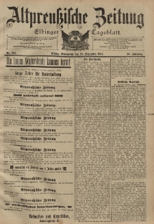 Altpreussische Zeitung, Nr. 224 Sonnabend 24 September 1898, 50. Jahrgang