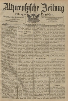 Altpreussische Zeitung, Nr. 229 Freitag 30 September 1898, 50. Jahrgang