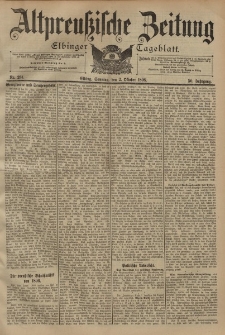 Altpreussische Zeitung, Nr. 231 Sonntag 2 Oktober 1898, 50. Jahrgang