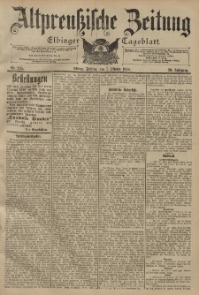 Altpreussische Zeitung, Nr. 235 Freitag 7 Oktober 1898, 50. Jahrgang