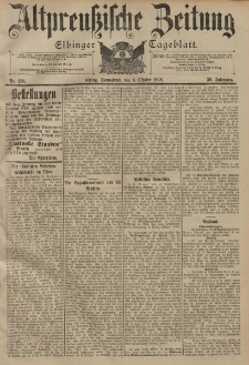 Altpreussische Zeitung, Nr. 236 Sonnabend 8 Oktober 1898, 50. Jahrgang