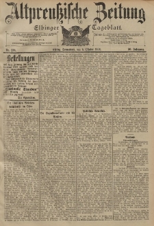 Altpreussische Zeitung, Nr. 236 Sonnabend 8 Oktober 1898, 50. Jahrgang