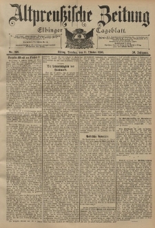 Altpreussische Zeitung, Nr. 238 Dienstag 11 Oktober 1898, 50. Jahrgang