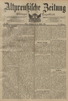 Altpreussische Zeitung, Nr. 239 Mittwoch 12 Oktober 1898, 50. Jahrgang