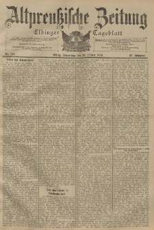 Altpreussische Zeitung, Nr. 246 Donnerstag 20 Oktober 1898, 50. Jahrgang