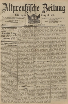 Altpreussische Zeitung, Nr. 251 Mittwoch 26 Oktober 1898, 50. Jahrgang