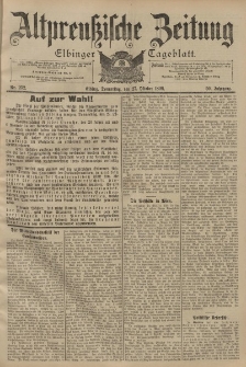 Altpreussische Zeitung, Nr. 252 Donnerstag 27 Oktober 1898, 50. Jahrgang