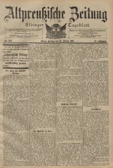 Altpreussische Zeitung, Nr. 253 Freitag 28 Oktober 1898, 50. Jahrgang