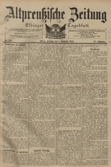 Altpreussische Zeitung, Nr. 259 Freitag 4 November 1898, 50. Jahrgang