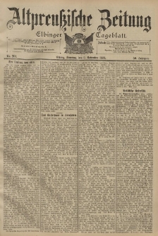 Altpreussische Zeitung, Nr. 261 Sonntag 6 November 1898, 50. Jahrgang