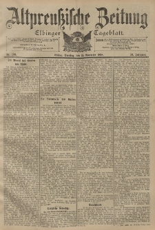 Altpreussische Zeitung, Nr. 268 Dienstag 15 November 1898, 50. Jahrgang