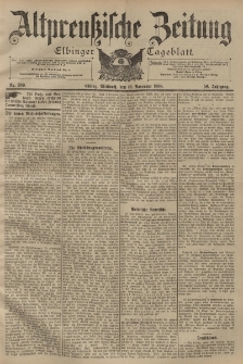 Altpreussische Zeitung, Nr. 269 Mittwoch 16 November 1898, 50. Jahrgang