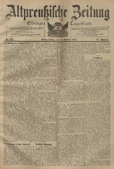 Altpreussische Zeitung, Nr. 270 Freitag 18 November 1898, 50. Jahrgang