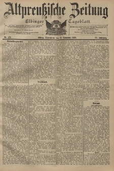 Altpreussische Zeitung, Nr. 271 Sonnabend 19 November 1898, 50. Jahrgang